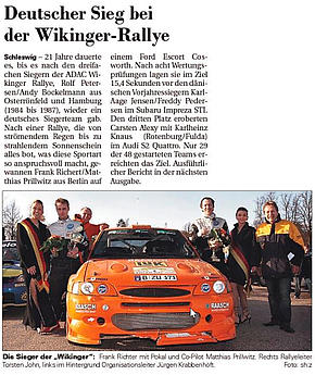 Deutscher Sieg bei der Wikinger-Rallye