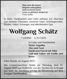 Wolfgang Schätz †