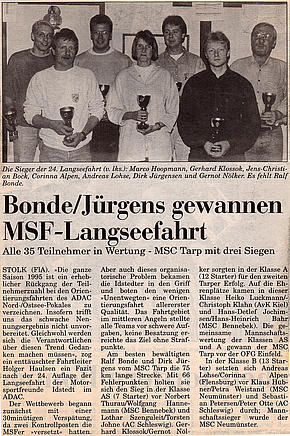 Bonde/Jürgens gewannen MSF-Langseefahrt