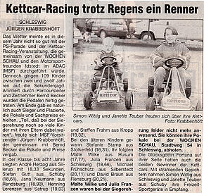 Kettcar-Racing trotz Regens ein Renner