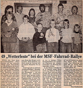 49 "Wetterfeste" bei der MSF-Fahrrad-Rallye